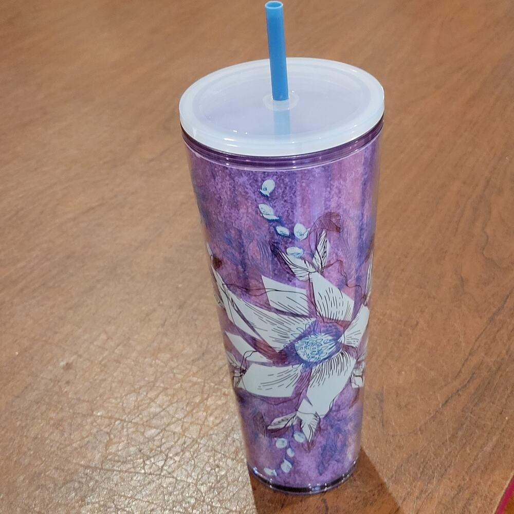 Starbucks 2024 Valentines Purple Winter Blossom Floral Tumbler New, no tags